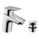hansgrohe Waschtisch-Einhebelmischer 70 Logis mit Push-Open-Ablaufgarnitur, chrom