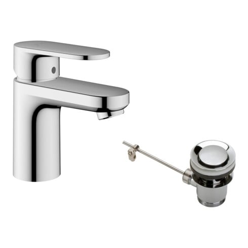 hansgrohe Waschtisch-Einhebelmischer 70 Vernis Blend m Met.-Zugstangen-Ablaufgarnitur, chrom