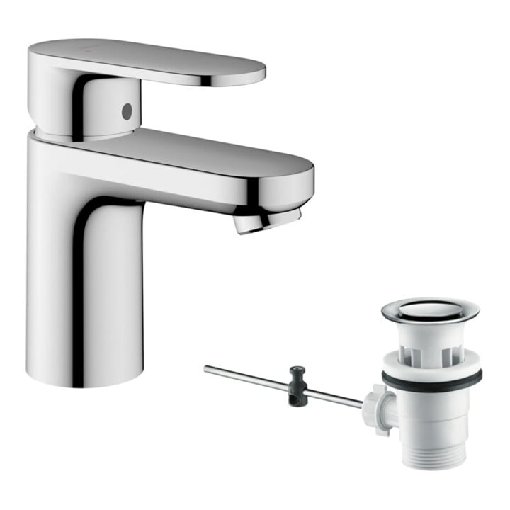 hansgrohe Waschtisch-Einhebelmischer 70 Vernis Blend mit Zugstangen-Ablaufgarnitur, chrom