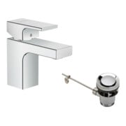 hansgrohe Waschtisch-Einhebelmischer 70 Vernis Shape m Met.-Zugstangen-Ablaufgarnitur, chrom-4