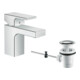 hansgrohe Waschtisch-Einhebelmischer 70 Vernis Shape mit Zugstangen-Ablaufgarnitur, chrom-3