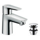 hansgrohe Waschtisch-Einhebelmischer 80 Talis E mit Push-Open-Ablaufgarnitur, chrom-3