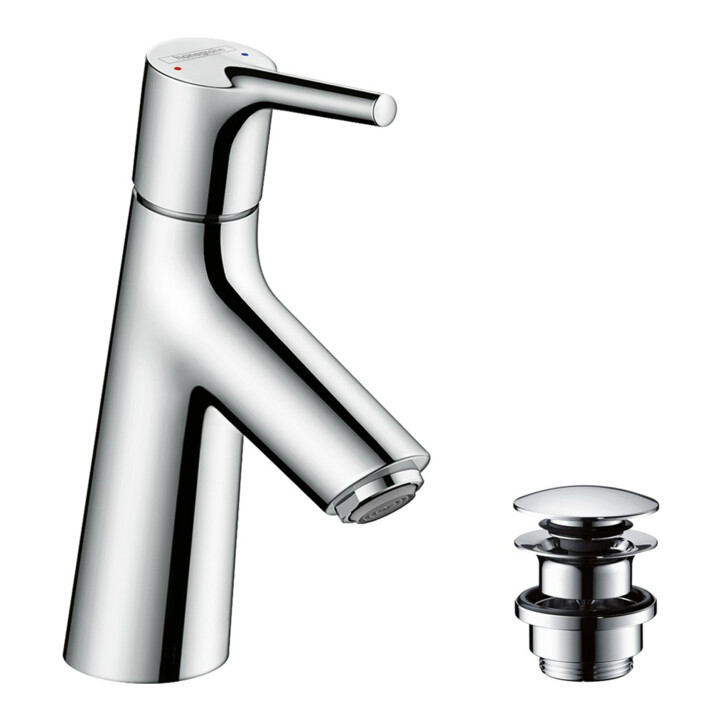 hansgrohe Waschtisch-Einhebelmischer 80 Talis S mit Push-Open-Ablaufgarnitur, chrom
