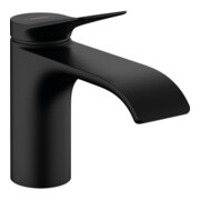 hansgrohe Waschtisch-Einhebelmischer 80 Vivenis m Zugstangen-Ablaufgarnitur, mattschwarz