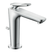 hansgrohe Waschtisch-Einhebelmischer Axor Citterio C CoolSt cubic cut, c, A 135mm, Zugst. Abl.garn