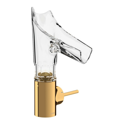 hansgrohe Waschtisch-Einhebelmischer Axor Starck V 140 m Glas, unver Abl., Facettensch, po g op