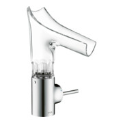 hansgrohe Waschtisch-Einhebelmischer Axor Starck V 140 m Glas, unver Abl., Facettenschl., chr