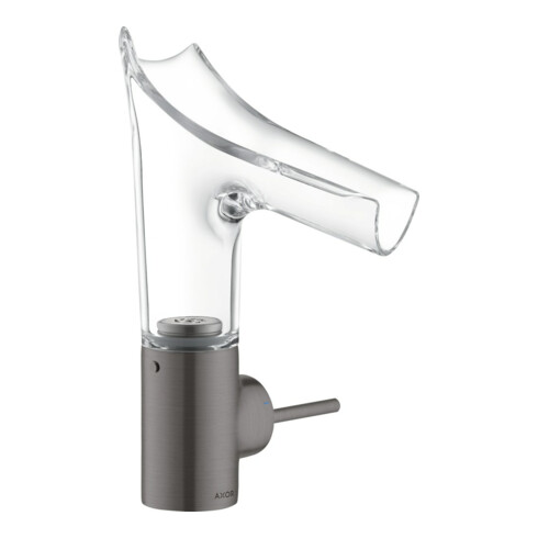 hansgrohe Waschtisch-Einhebelmischer Axor Starck V 140 m Glas, unver Abl.garn, brush. bla vc