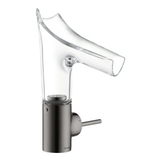 hansgrohe Waschtisch-Einhebelmischer Axor Starck V 140 m Glas, unver Abl.garn, pol. bla vc