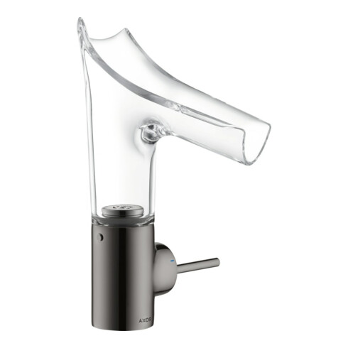 hansgrohe Waschtisch-Einhebelmischer Axor Starck V 140 m Glas, unver Abl.garn, pol. bla vc
