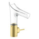 hansgrohe Waschtisch-Einhebelmischer Axor Starck V 140 m Glas, unverschließ Abl.garn, brush. br-1