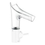 hansgrohe Waschtisch-Einhebelmischer Axor Starck V 140 m Glasausl., unverschließ Abl.garn, weiß