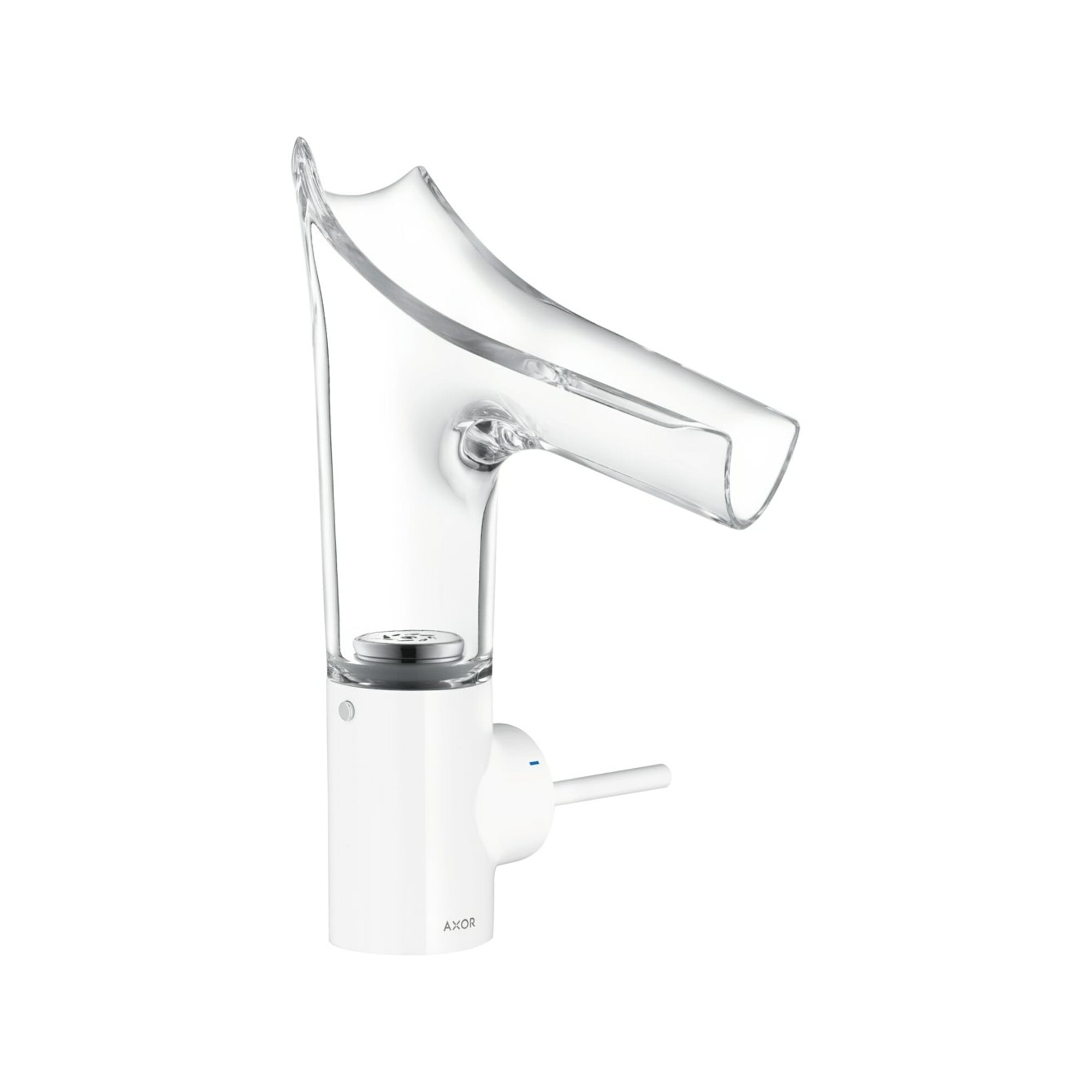 hansgrohe Waschtisch-Einhebelmischer Axor Starck V 140 m Glasausl., unverschließ Abl.garn, weiß