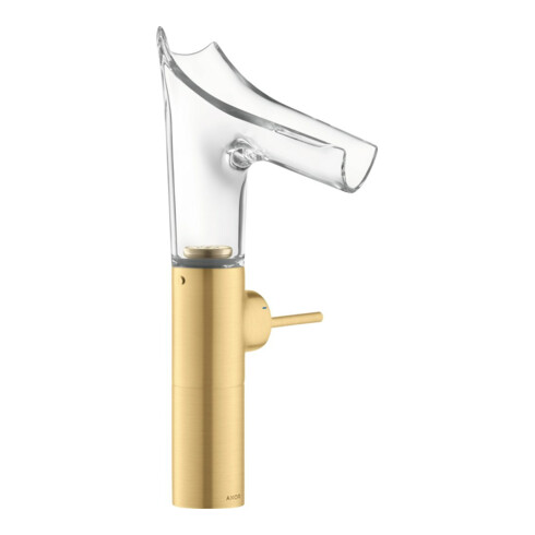 hansgrohe Waschtisch-Einhebelmischer Axor Starck V 220 m Glas, unver Abl.garn, brush. gol opt