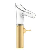 hansgrohe Waschtisch-Einhebelmischer Axor Starck V 220 m Glas, unver Abl.garn, brush. gol opt