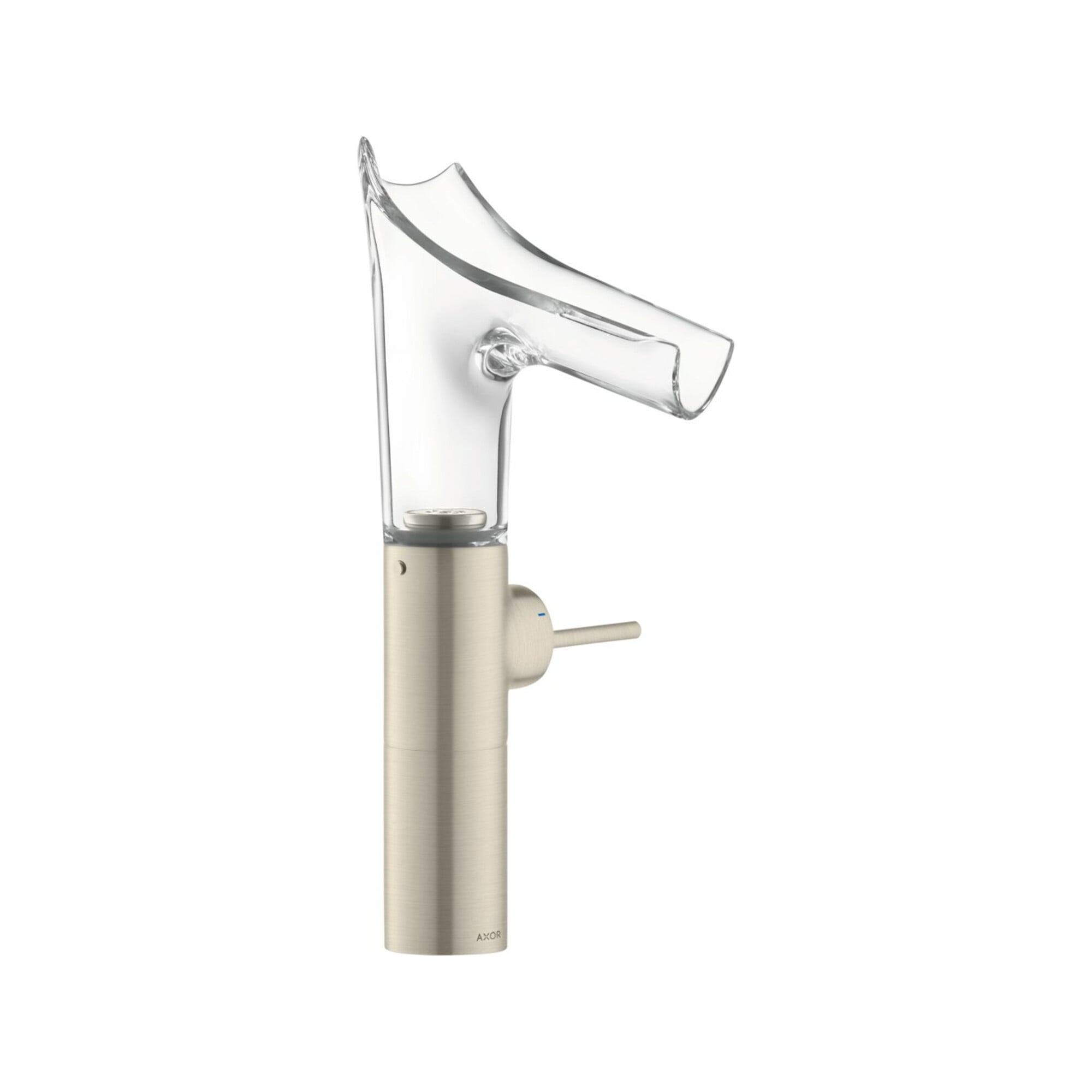 hansgrohe Waschtisch-Einhebelmischer Axor Starck V 220 m Glas, unver Abl.garn, brush. ni.