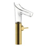 hansgrohe Waschtisch-Einhebelmischer Axor Starck V 220 m Glas, unver Abl.garn, pol. gol opt
