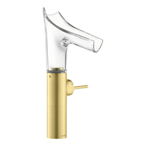 hansgrohe Waschtisch-Einhebelmischer Axor Starck V 220 m Glas, unverschließ Abl.garn, brush. br