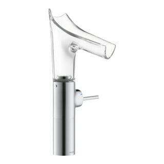 hansgrohe Waschtisch-Einhebelmischer Axor Starck V 220 m Glasausl., unverschließ Abl.garn, chr