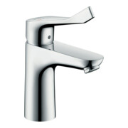 hansgrohe Waschtisch-Einhebelmischer Care 100 Focus CoolSt m ex. lang. Komf.Griff, o. Abl.garn, chr