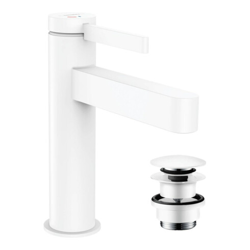 hansgrohe Waschtisch-Einhebelmischer Finoris CSt, A 139mm, m Pus-Op-Ab, m.-we