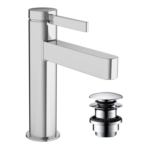 hansgrohe Waschtisch-Einhebelmischer Finoris CSt, A 139mm, m Push-Open-Ablaufg., ch
