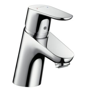 hansgrohe Waschtisch-Einhebelmischer Focus 70 mit Push-Open-Ablaufgarnitur, chrom
