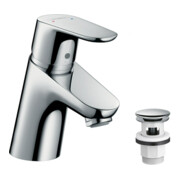 hansgrohe Waschtisch-Einhebelmischer Focus 70 mit Push-Open-Ablaufgarnitur, chrom-2