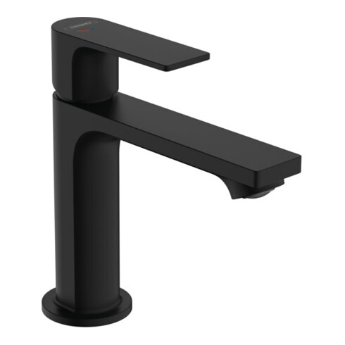 hansgrohe Waschtisch-Einhebelmischer Rebris E 110 CoolSt m Met.-Zugst.-Abl., matt-sw