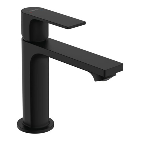 hansgrohe Waschtisch-Einhebelmischer Rebris E 110 m Zugstangen-Ablaufgarnitur, mattschwarz