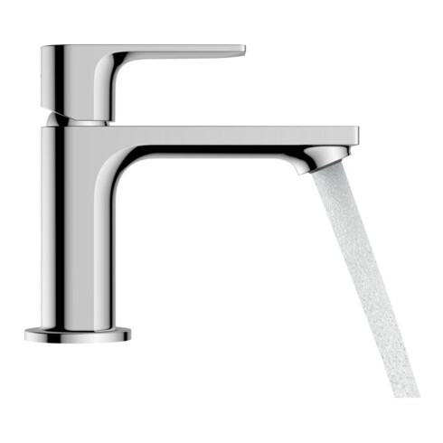 hansgrohe Waschtisch-Einhebelmischer Rebris E 80 mit Zugstangen-Ablaufgarnitur, chrom