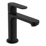 hansgrohe Waschtisch-Einhebelmischer Rebris S 110 m Zugstangen-Ablaufgarnitur, mattschwarz