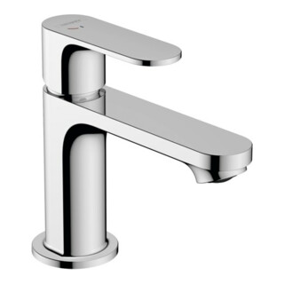 hansgrohe Waschtisch-Einhebelmischer Rebris S 80 CoolSt mit Zugstangen-Ablaufgarnitur, chrom