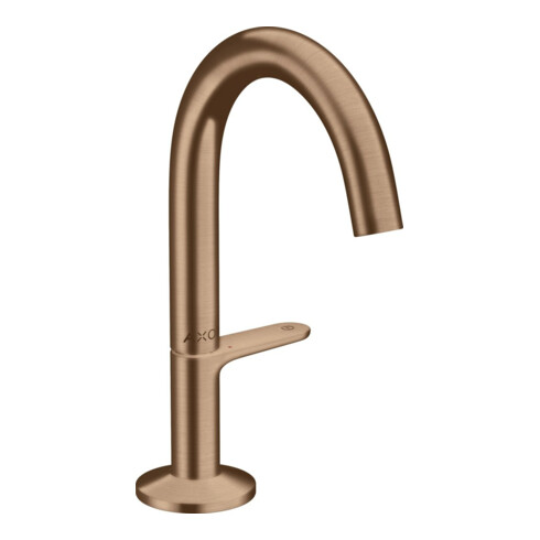 hansgrohe Waschtisch-Einhebelmischer Sel. 140 Axor One A 122mm, m Pus-Op-Abl, brush. r gol