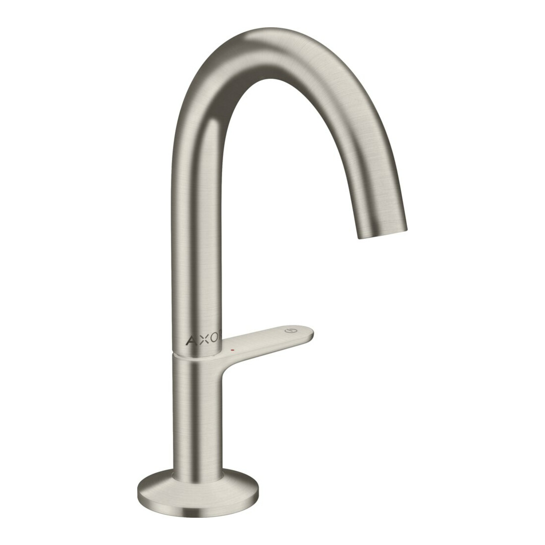 hansgrohe Waschtisch-Einhebelmischer Sel. 140 Axor One A 122mm, m Pus-Op-Abl, Edelstahl-Optik