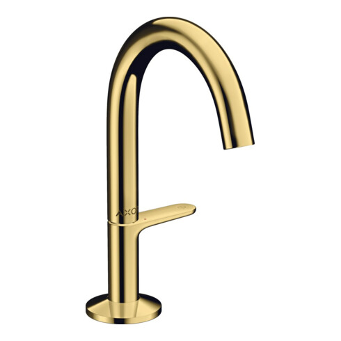 hansgrohe Waschtisch-Einhebelmischer Sel. 140 Axor One A 122mm, m Pus-Op-Abl, pol. gol opt