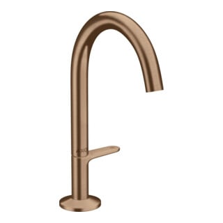 hansgrohe Waschtisch-Einhebelmischer Sel. 170 Axor One A 140mm, m Pus-Op-Abl, brush. r gol