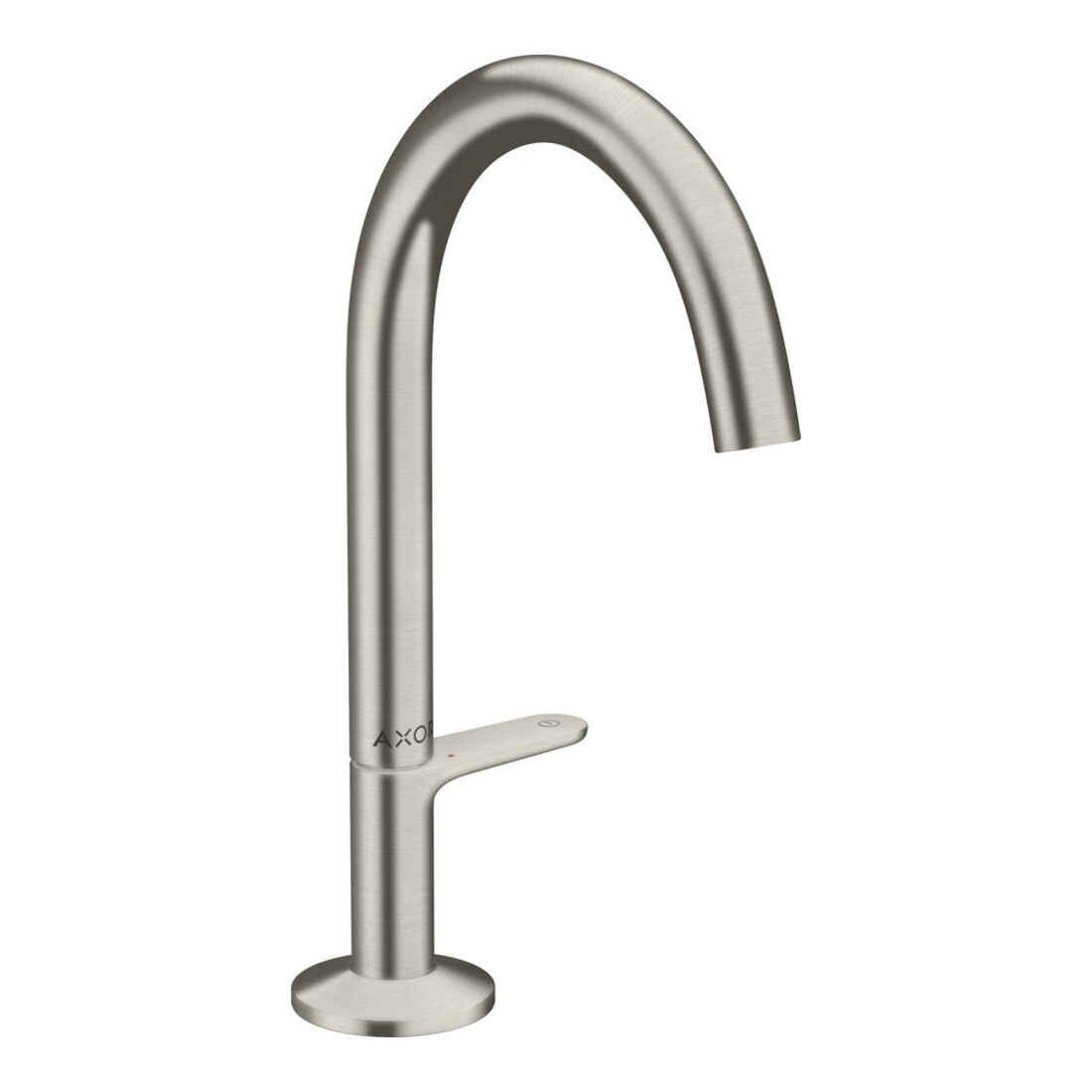 hansgrohe Waschtisch-Einhebelmischer Sel. 170 Axor One A 140mm, m Pus-Op-Abl, Edelstahl-Optik
