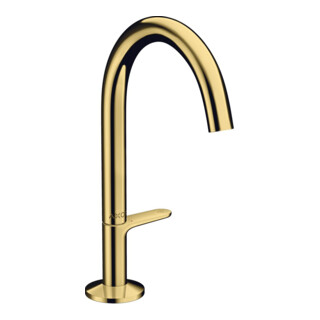 hansgrohe Waschtisch-Einhebelmischer Sel. 170 Axor One A 140mm, m Pus-Op-Abl, pol. gol opt
