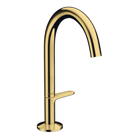 hansgrohe Waschtisch-Einhebelmischer Sel. 170 Axor One A 140mm, m Pus-Op-Abl, pol. gol opt