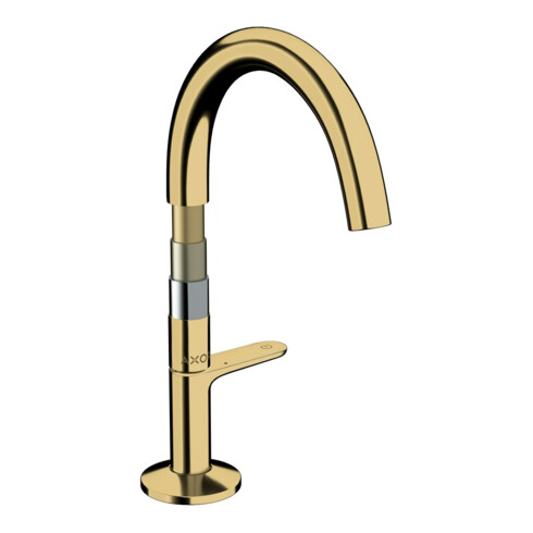 hansgrohe Waschtisch-Einhebelmischer Sel. 170 Axor One A 140mm, m Pus-Op-Abl, pol. gol opt
