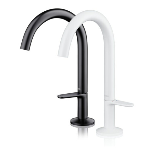hansgrohe Waschtisch-Einhebelmischer Sel. 170 Axor One A 140mm, m Push-Open-Ablaufg., matt-sw