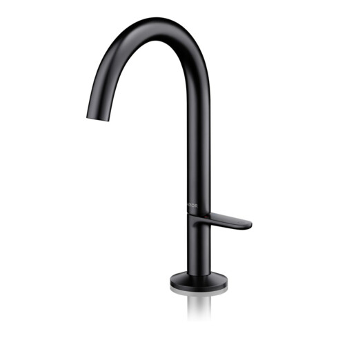 hansgrohe Waschtisch-Einhebelmischer Sel. 170 Axor One A 140mm, m Push-Open-Ablaufg., matt-sw