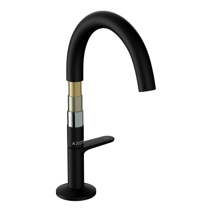 hansgrohe Waschtisch-Einhebelmischer Sel. 170 Axor One A 140mm, m Push-Open-Ablaufg., matt-sw