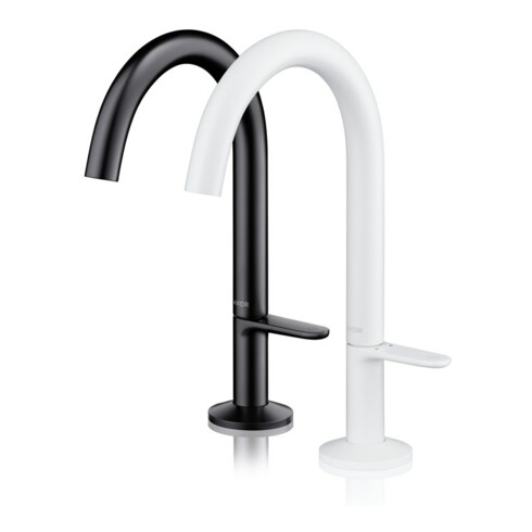 hansgrohe Waschtisch-Einhebelmischer Sel. 170 Axor One A 140mm, m Push-Open-Ablaufg., matt-sw