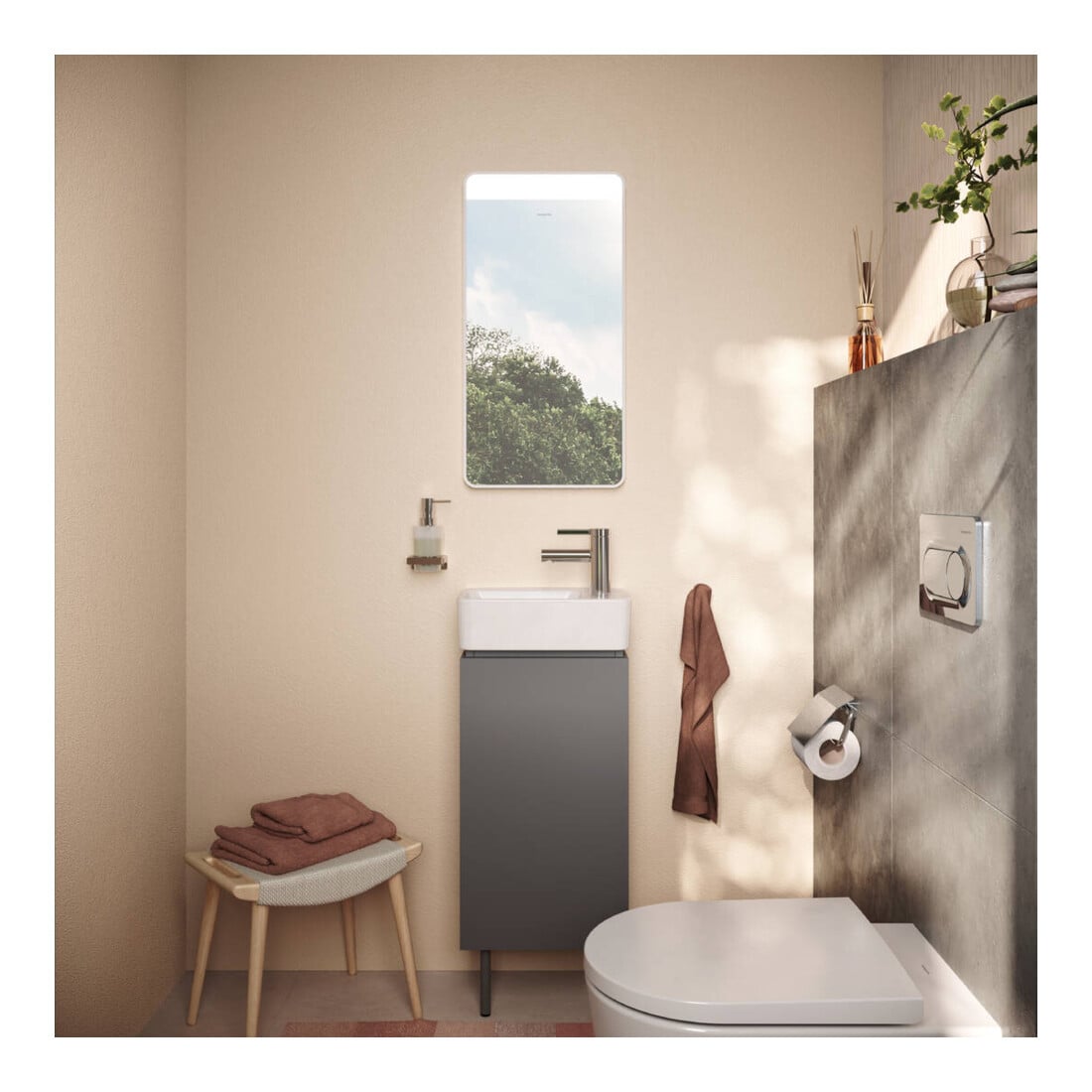hansgrohe Waschtisch-Einhebelmischer Zesis S Ausl. 105mm, Push-Open, Synthetik, chrom
