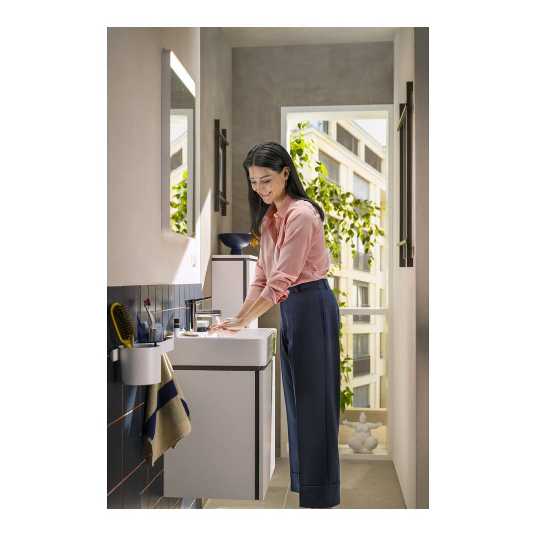 hansgrohe Waschtisch-Einhebelmischer Zesis S Ausl. 105mm, Zugstange, Synthetik, chrom