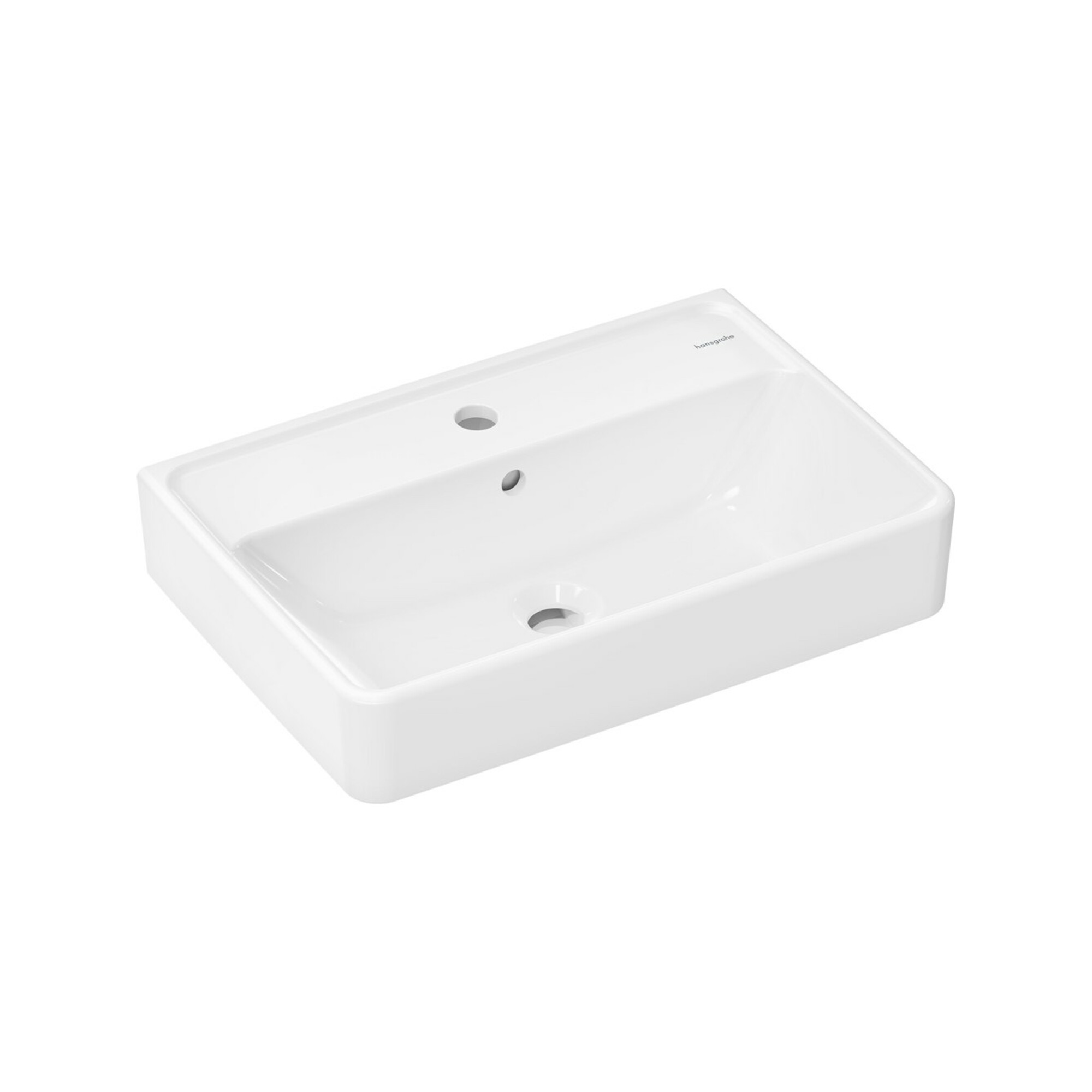 hansgrohe Waschtisch Xanuia Q 550x370mm, mit Hahnloch/Überlauf, weiß