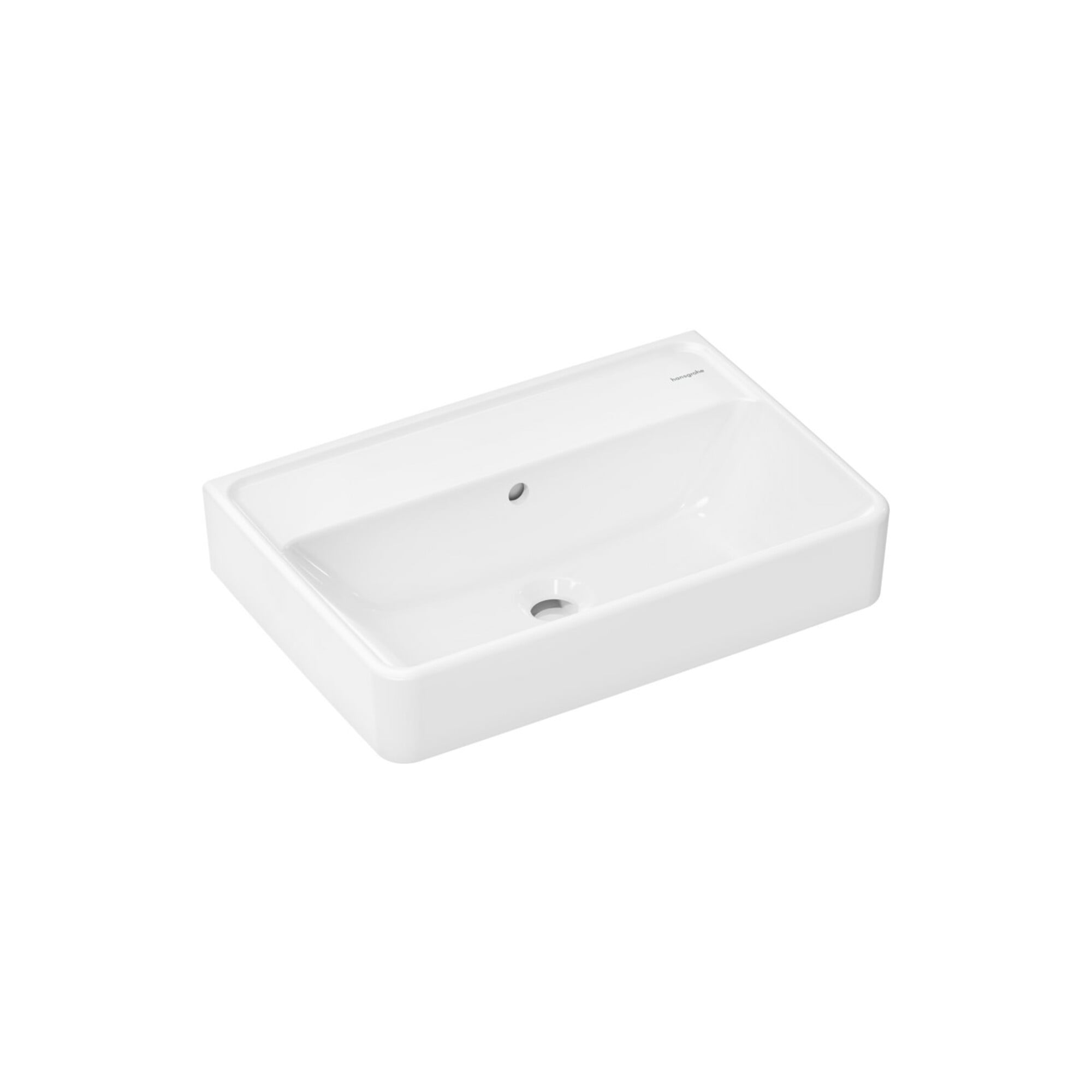 hansgrohe Waschtisch Xanuia Q 550x370mm, o. Hahnl., mit Überlauf, weiß