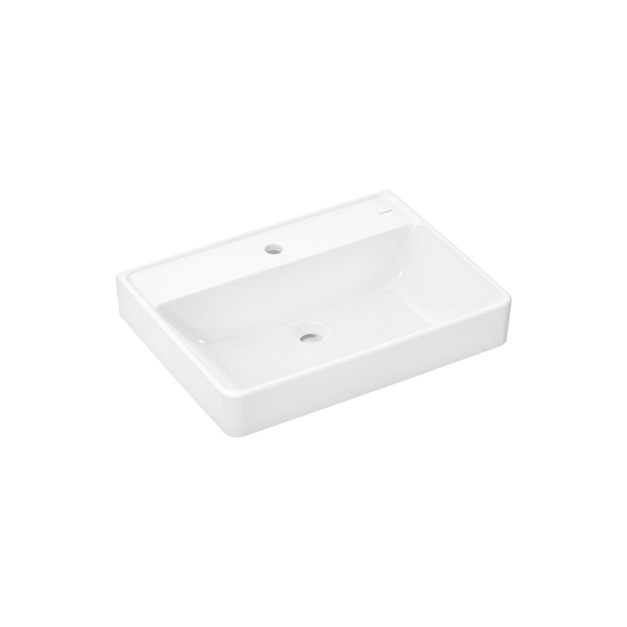 hansgrohe Waschtisch Xanuia Q 650x480mm, mit Hahnloch/Überlauf, weiß